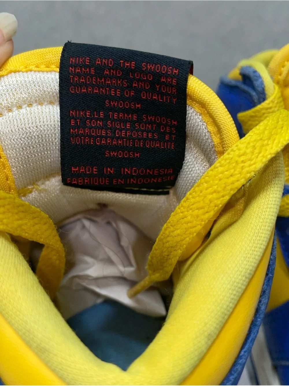 Jordan 1 Retro High Og Kids Shoes Boy/ Girl Yellow Blue Reverse Laney Size 12C